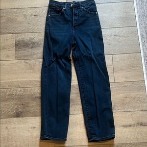 Express Dark Blue Straight Leg Women's Jeans